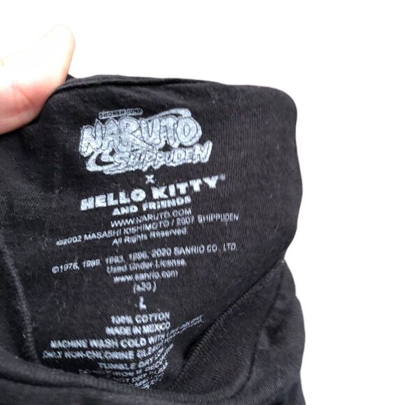 RARE 2007 Hello Kitty X Naruto Shippuden Graphic T Shirt Large - Picture 3 of 7